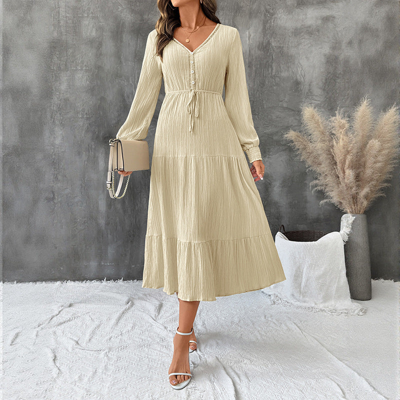 Robe Longue Bohème Beige