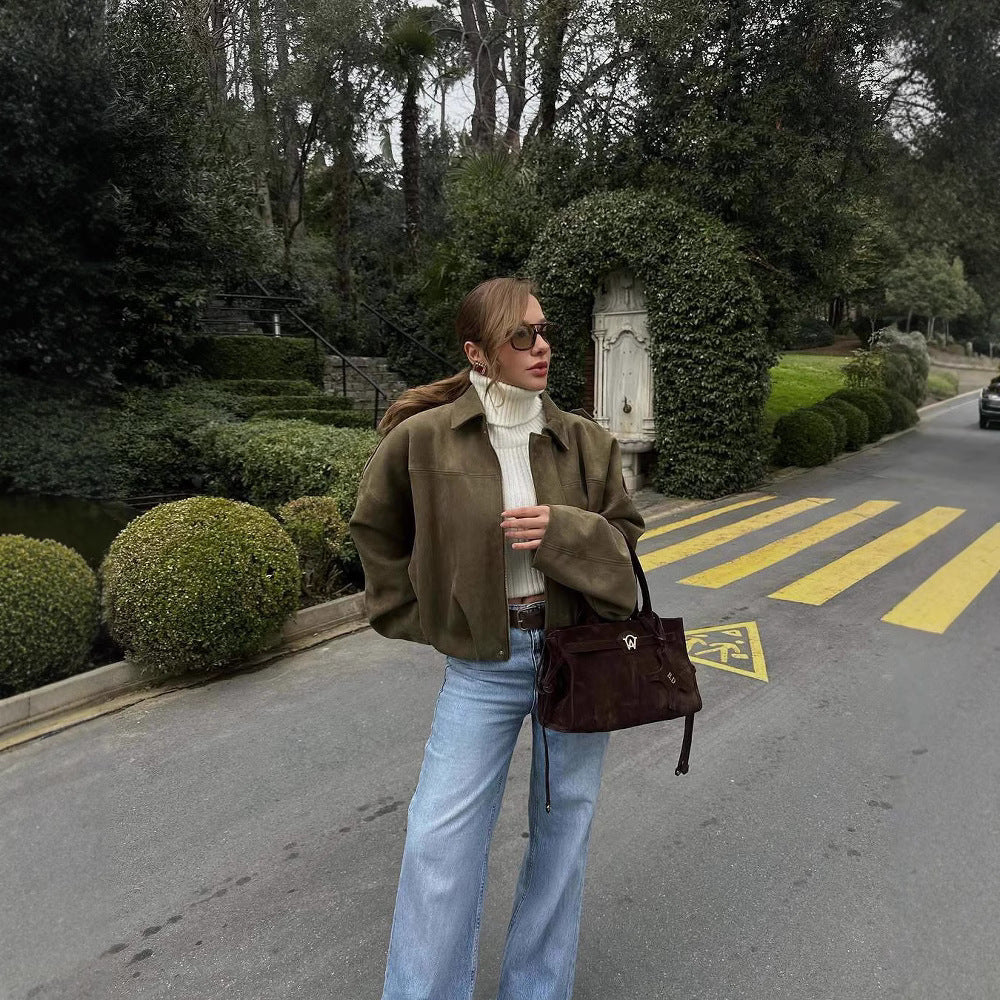 Veste Oversize en Suédine Marivelle