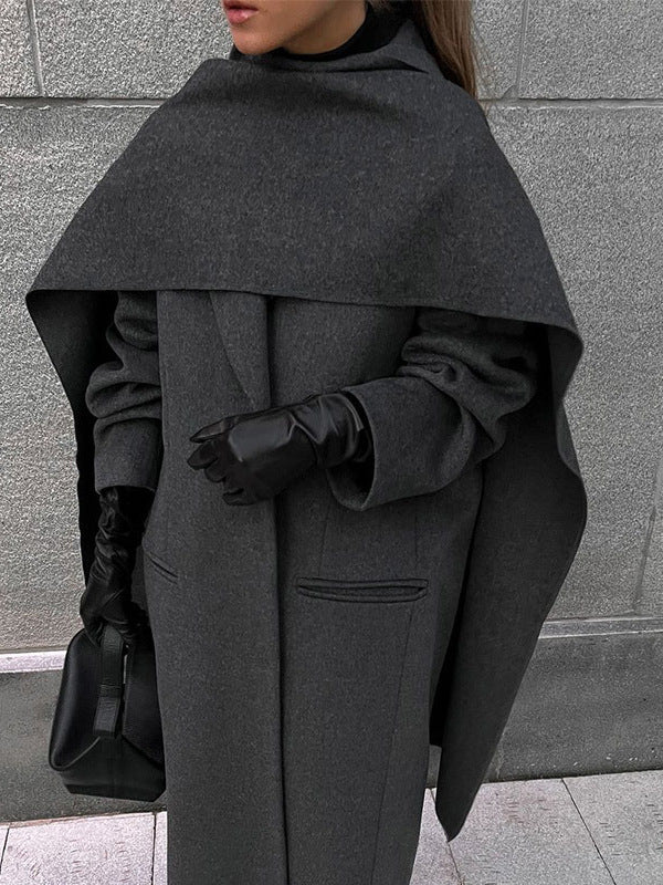 Manteau Oversize Col Écharpe