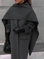 Manteau Oversize Col Écharpe