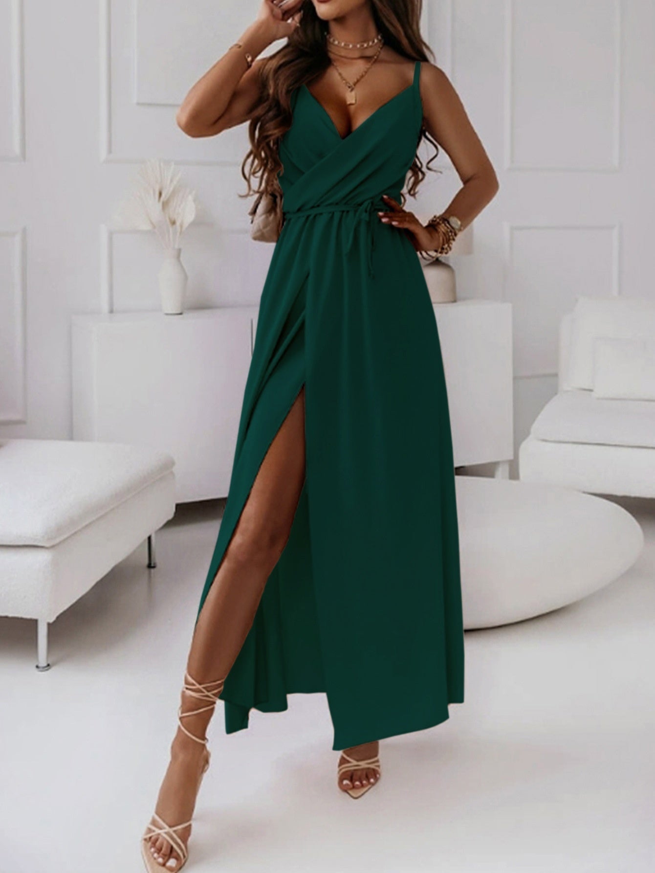 Robe Portefeuille Satinée
