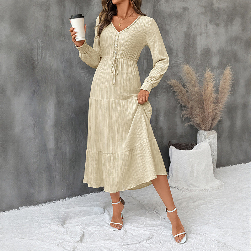 Robe Longue Bohème Beige