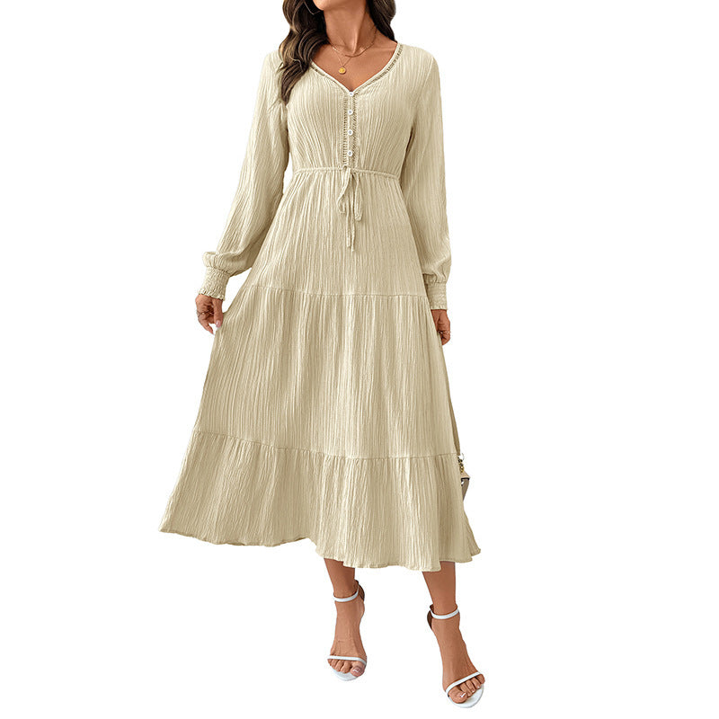 Robe Longue Bohème Beige