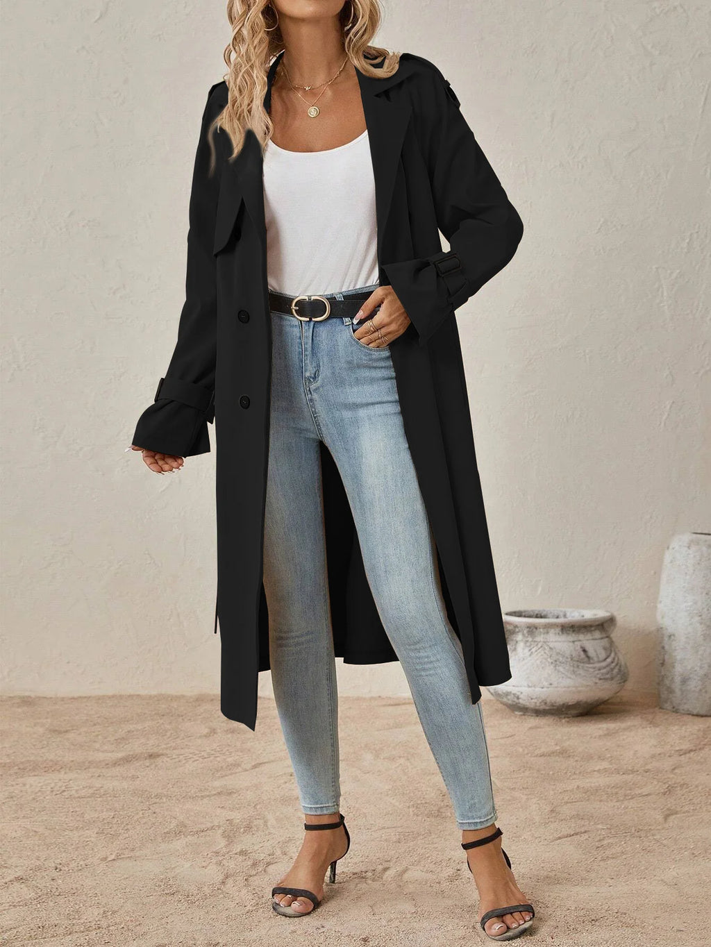 Women's Double-row Slim Fit Coat Overcoat