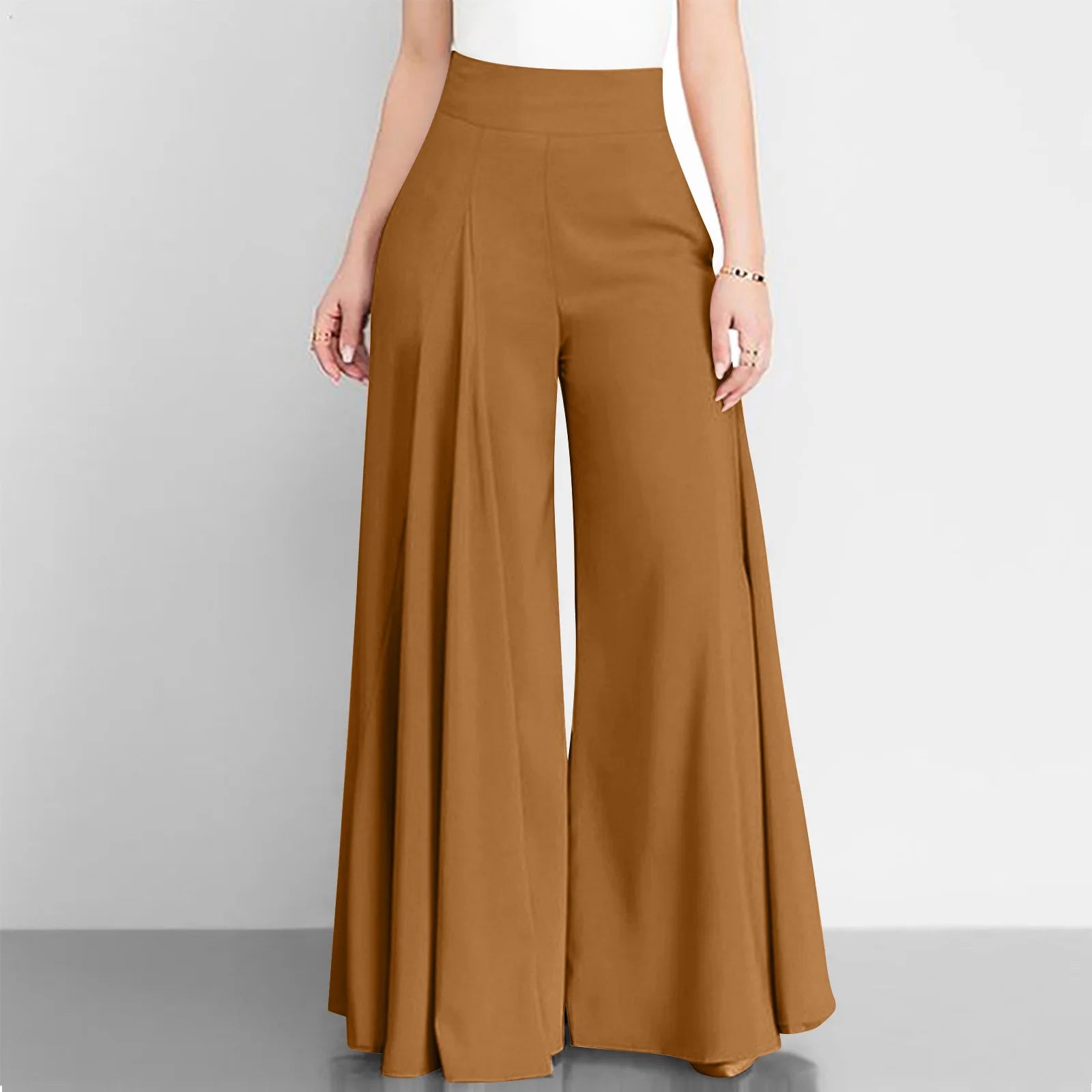 Pantalon Léger Taille Haute - Modèle Élégant et Polyvalent pour la Saison