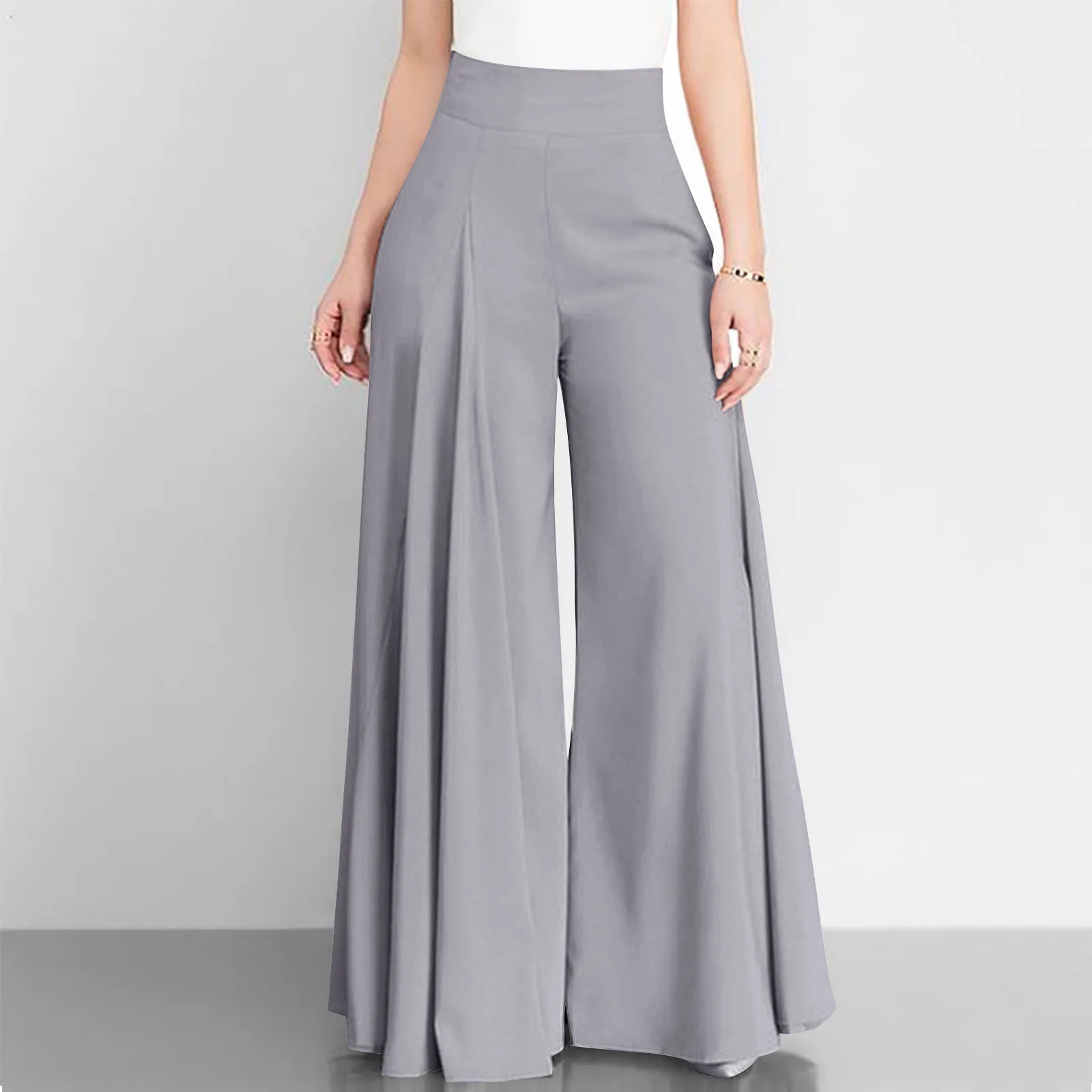 Pantalon Léger Taille Haute - Modèle Élégant et Polyvalent pour la Saison
