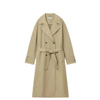 Trench Coat Long Classique Femme Élégant