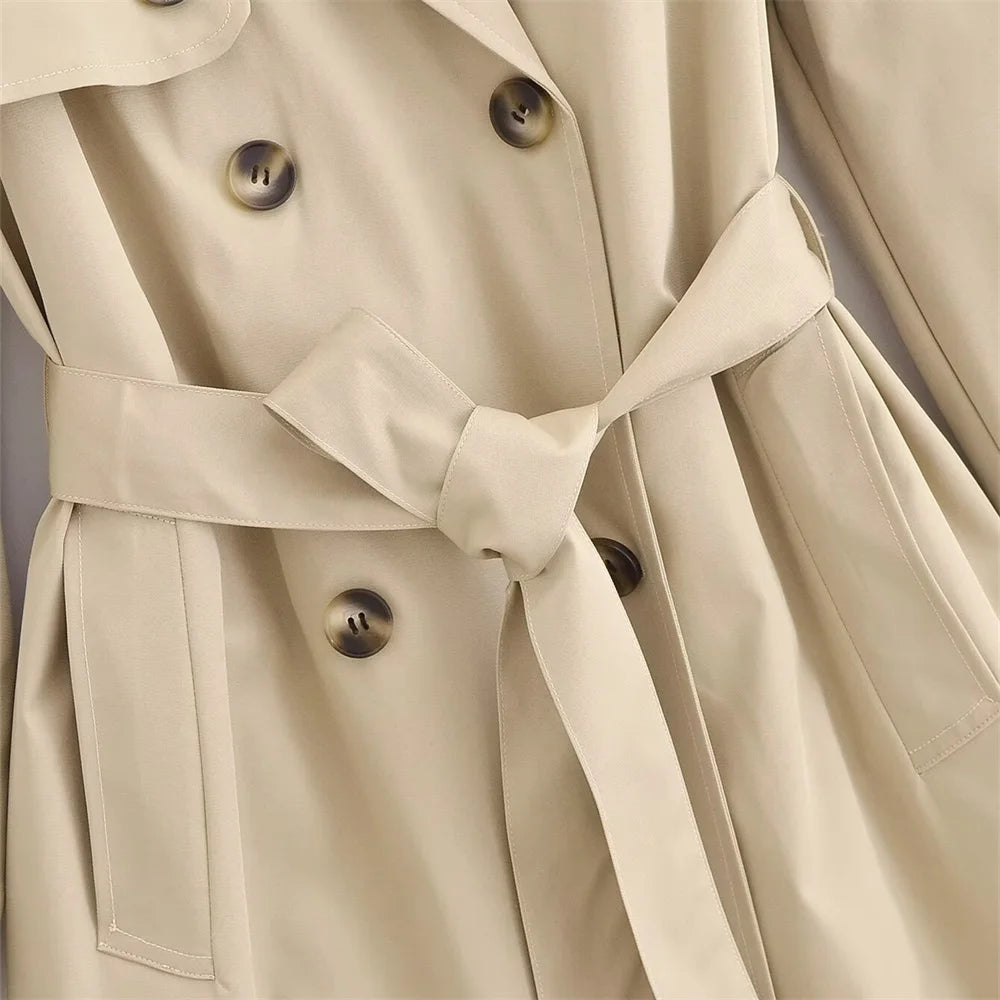 Trench Élise - Élégance Automnale et Ceinture Cintrée