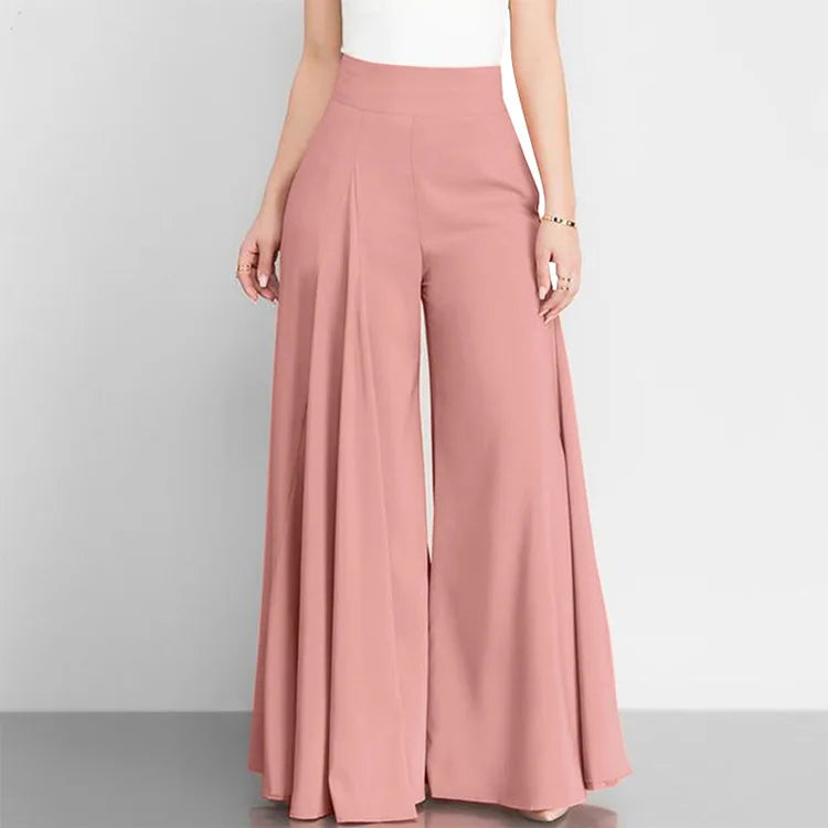 Pantalon Léger Taille Haute - Modèle Élégant et Polyvalent pour la Saison