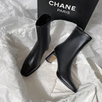 Bottes à Talons Carrés  – Élégance Minimaliste