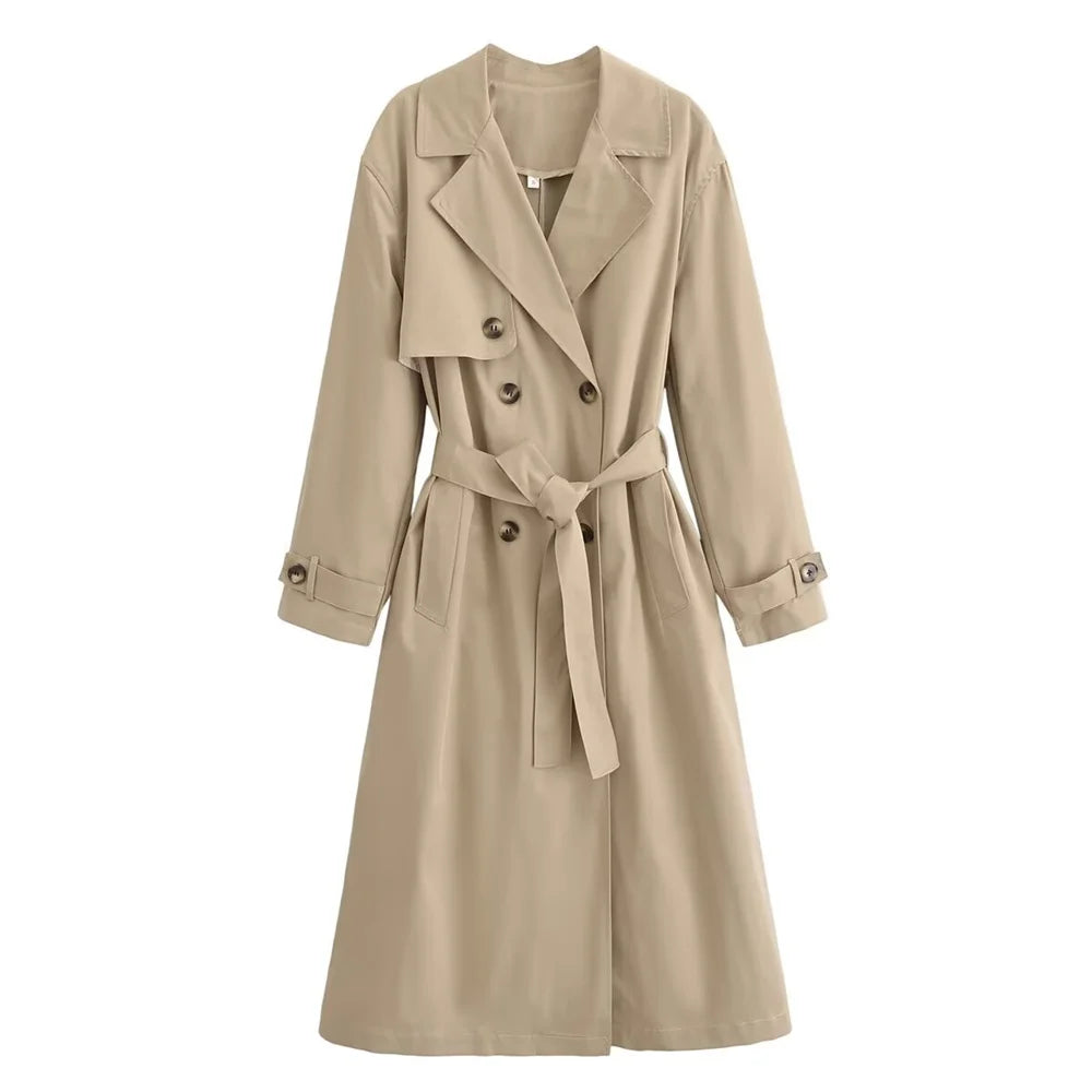 Trench Élise - Élégance Automnale et Ceinture Cintrée