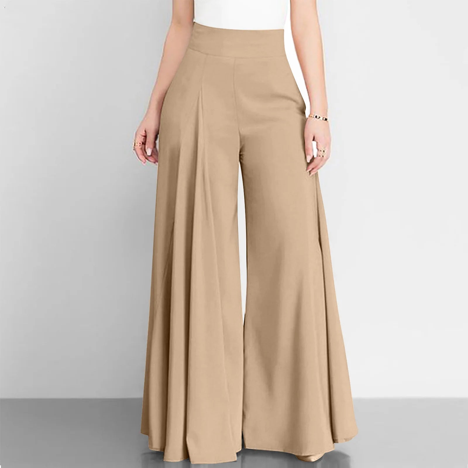 Pantalon Léger Taille Haute - Modèle Élégant et Polyvalent pour la Saison