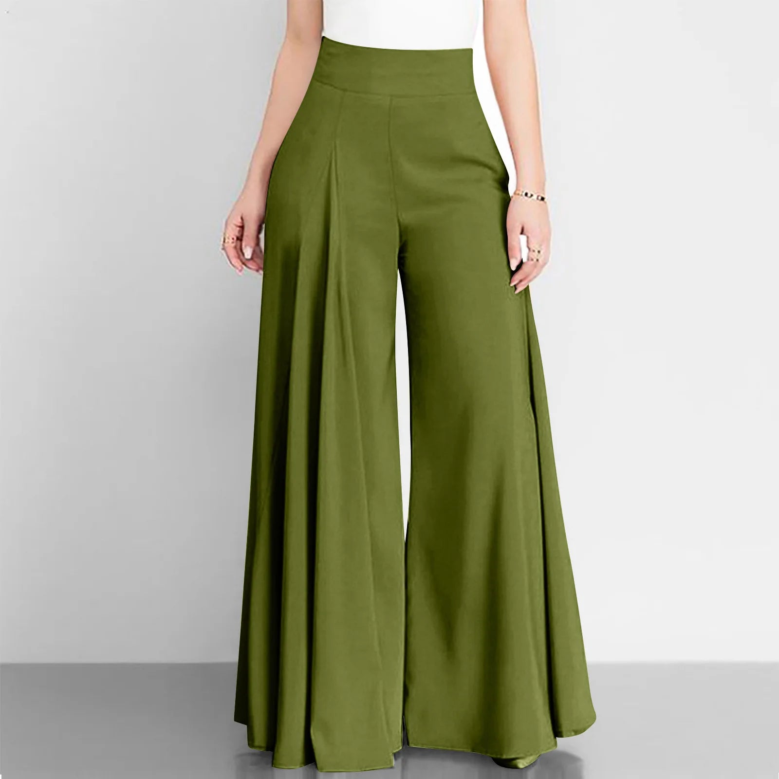 Pantalon Léger Taille Haute - Modèle Élégant et Polyvalent pour la Saison