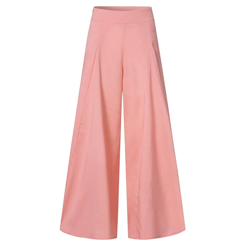 Pantalon Léger Taille Haute - Modèle Élégant et Polyvalent pour la Saison