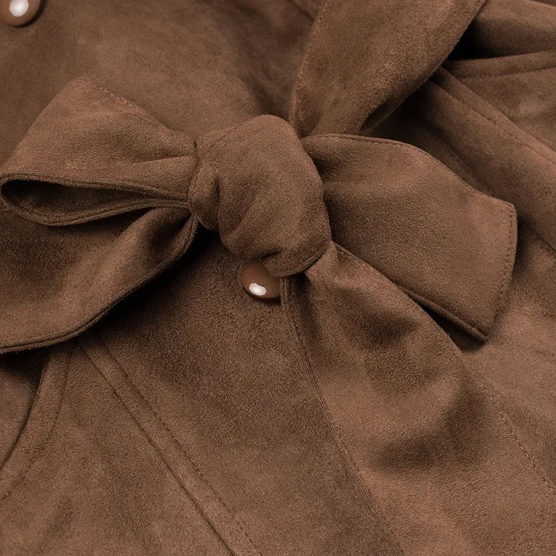Manteau Camille - L'Audace Sensuelle en Velours et Suède