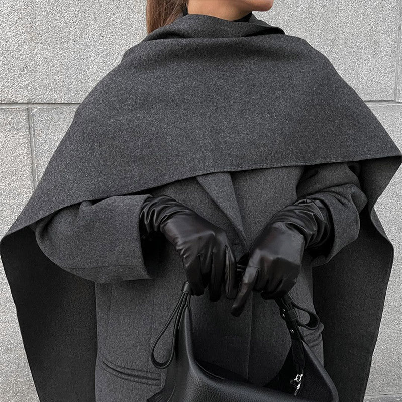 Manteau Oversize Col Écharpe