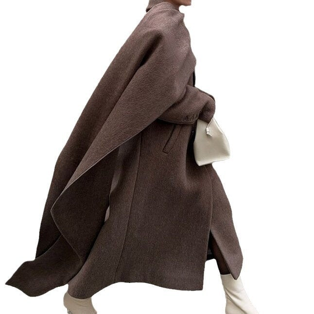 Manteau Oversize Col Écharpe
