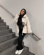 Manteau Marivelle en Laine d'Agneau Élégant